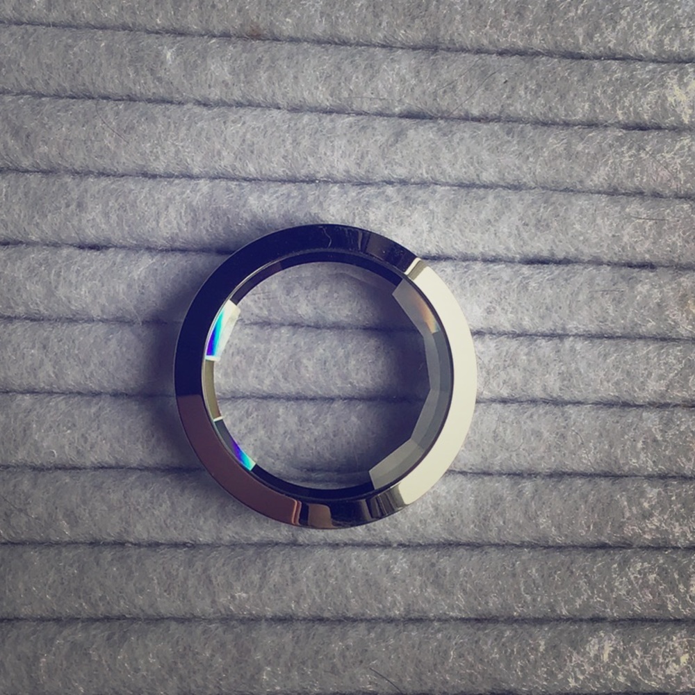 Large Silver Prism Locket Face